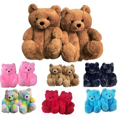 Teddy Bear Slippers Manufacturers, Custom Logo, Label Good Quality ...